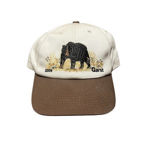 Garst 2005 Bear Embroidered Brown and Tan Hat